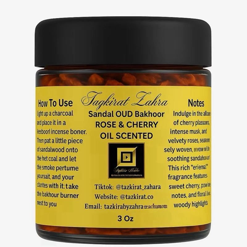 Sandalwood Bakhoor or Incense 4 Oz Jar -Choose fragragrance