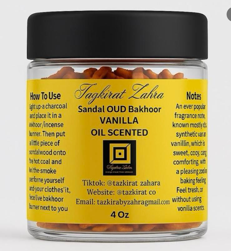 Sandalwood Bakhoor or Incense 4 Oz Jar -Choose fragragrance