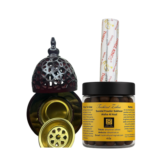 Complete Aisha Al Asal Bakhoor burning set : except lighter is excluded Kit